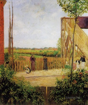 ベッドフォード公園の鉄道橋 1 カミーユ・ピサロの風景 Oil Paintings